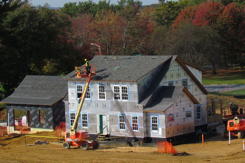 Solar panels on a residential roof